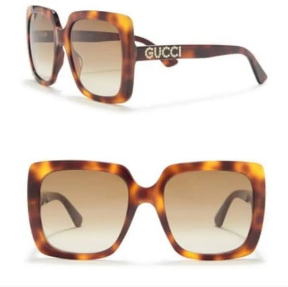 Gucci Oversized Tortoiseshell Square Sunglasses